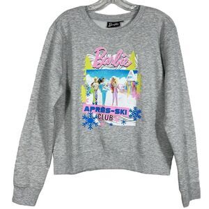 Barbie Dolls Club Womens Gray Cozy Fleece Pullover Sweater Size Large
